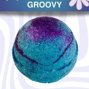 Groovy Blue and Purple Bath Bomb